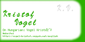 kristof vogel business card